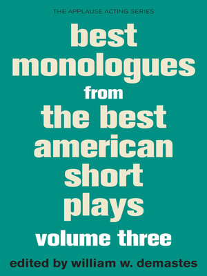 cover image of Best Monologues from the Best American Short Plays